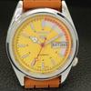 ОТРЕМОНТИРОВАННЫЕ ВИНТАЖНЫЕ МУЖСКИЕ ЖЕЛТЫЕ ЧАСЫ SEIKO 5 АВТОМАТИЧЕСКИЕ 6309A ЯПОНИЯ a441133-d
