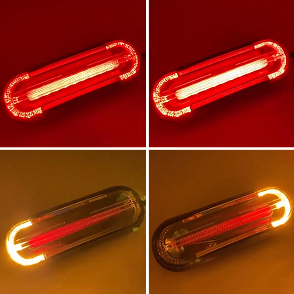12 В автомобиль грузовик светодиодные плавные поворотники стоп-сигналы 3 в 1 задний фонарь мигающий индикатор RV ATV UTV красные желтые стоп-сигналы