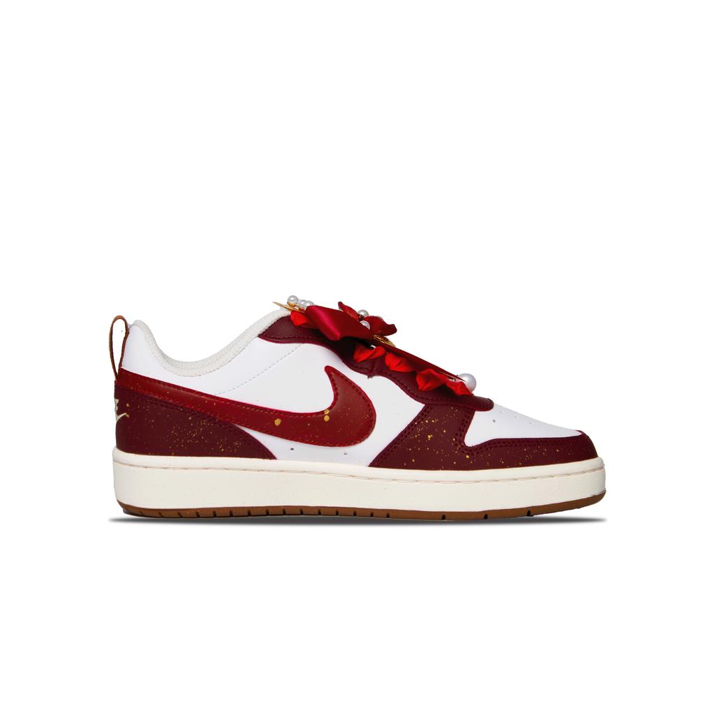 Nike Court Borough Cushioning, Wear Resistant Low top Skateboard Shoes Women's IB4706-121(Team1344-)