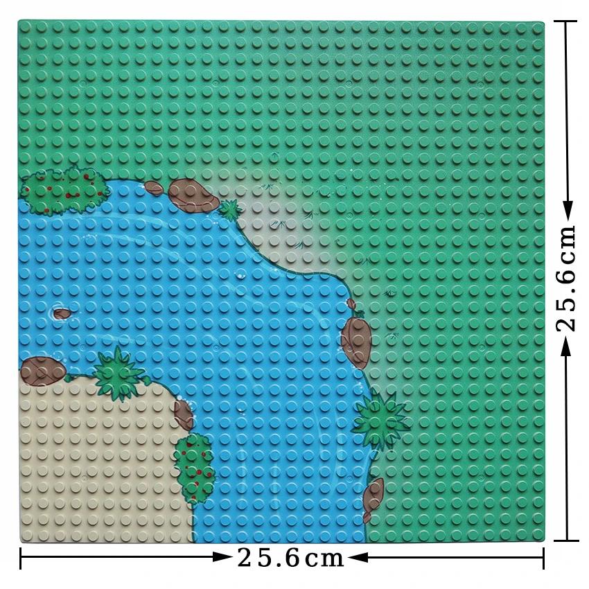 Строительные Блоки Городские Основания Сделай Сам Морской Пляж Острова Река Луга Пластины 32x32 Точки Мелкие Строительные Кирпичики Игрушки