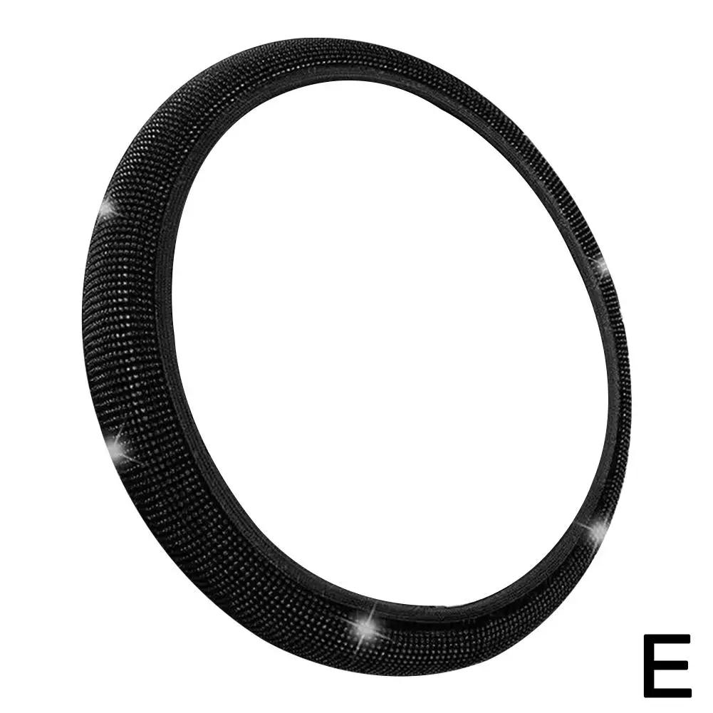 Универсальный 38 см Чехол на руль автомобиля из ПУ кожи с кристаллами Внутренние блестящие аксессуары Защитник Алмаз R2O3