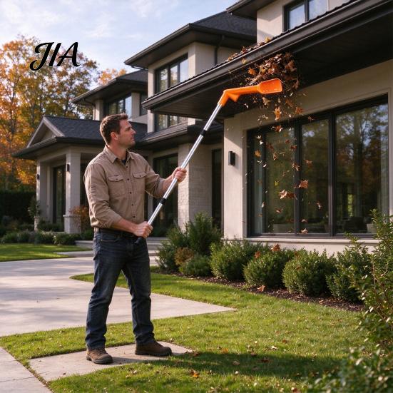 Gutter Cleaning Tool No-Climb Tool, Ground-Level Cleaner with 45-Degree & 120-Degree Multi-Angle Head, Home Exterior Supplies High Reach from
