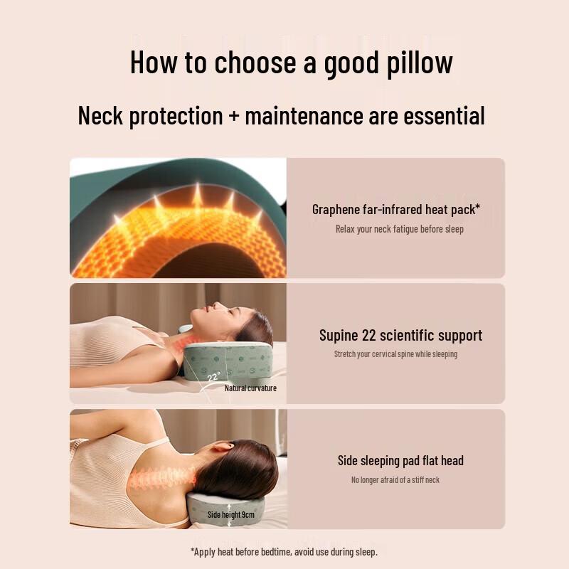 SKG P1 Cervical Pillow with Hot Compress CN plug (adapter included)