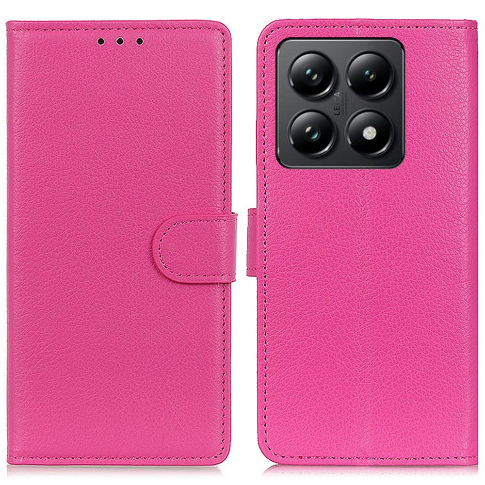 For Xiaomi 14T Wallet Case PU Leather Phone Cover Litchi Texture