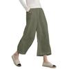 GMXIA Женские весенне-летние однотонные хлопковые/льняные свободные повседневные широкие брюки с девятью точками для женщин