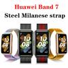 Steel Milan Magnetic Strap For Huawei Band 7 7NFC Smart Wristband Replacement Bracelet For Huawei Band7 Metal Wrist Strap