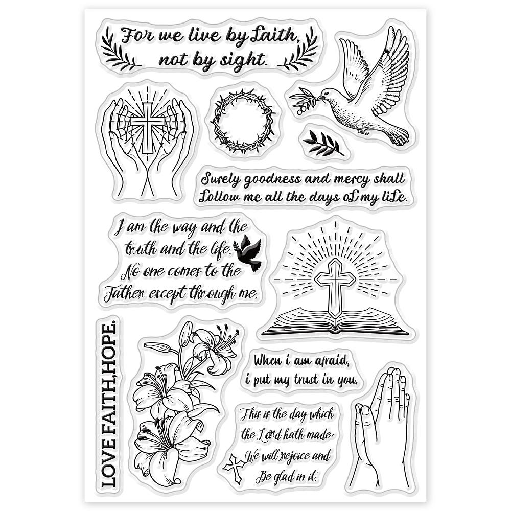 PVC Plastic Stamps for DIY Scrapbooking Photo Album Decorative Cards Making Stamp Sheets Chinese Character 16x11x0.3cm