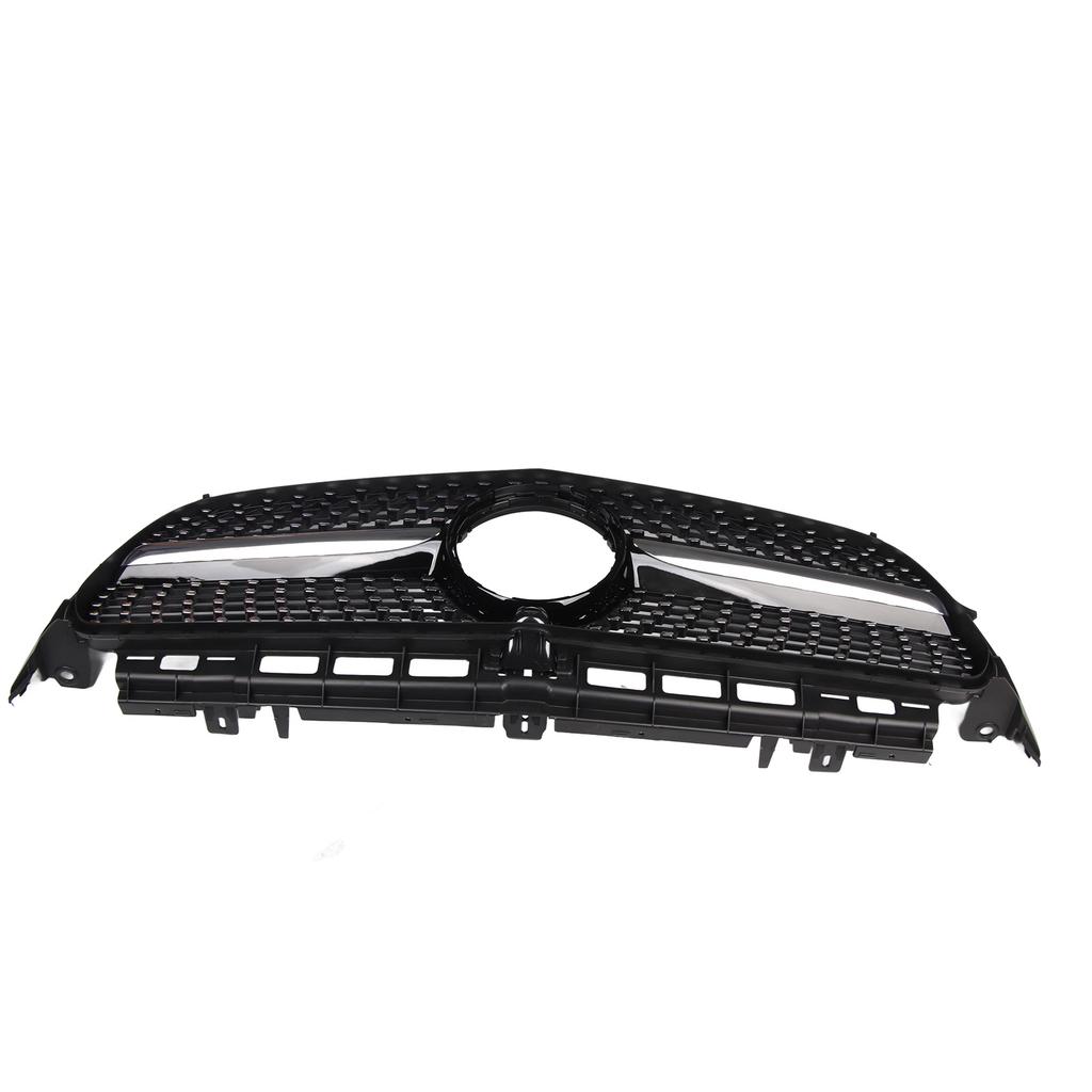 Diamond Style Front Grille Grill Gloss Black Fit for W213 2016‑2019