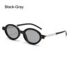 Literary Small Oval Sunglasses Punk Beach/Travel/Streetwear Glasses Flat Glasses  for Women & Men