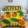 Pineapple Duvet Cover Set Queen Size Kids Colorful Pineapple Bedding Set Girls Teens Bedding Set Fruit Polyester Comforter Cover