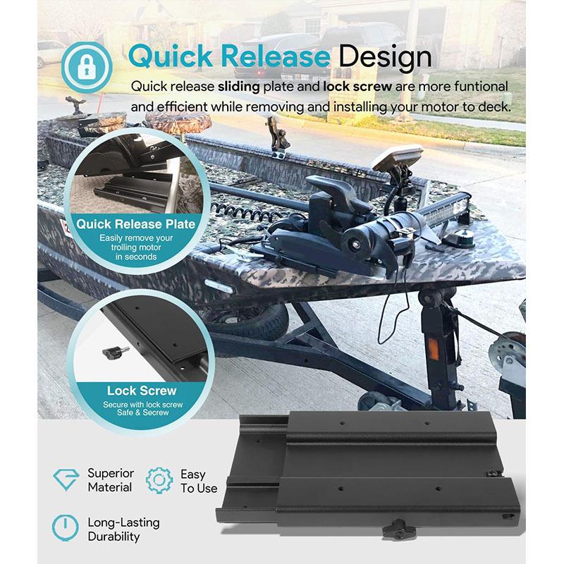 1854035 MKA-16-03 Trolling Motor Quick Release Bracket, Quick Release Mount Compatible with Ulterra, Terrova, PowerDrive