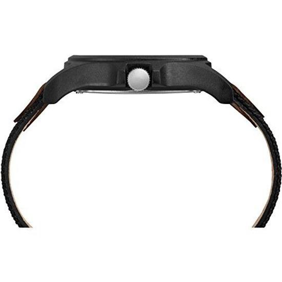Мужские часы Timex TW4B08200 Expedition Acadia черный коричневый белый кожаный нейлоновый ремешок