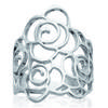 Silver Ring 'Flora' Silver (rhodium) - 26x20 Mm