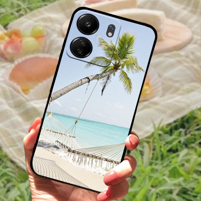 Для Redmi 13C 4G Чехол ТПУ Силикон Мягкая Защитная Задняя Крышка Телефона Для Xiaomi Poco C65 Модный Принт Ударопрочный Бампер Чехлы