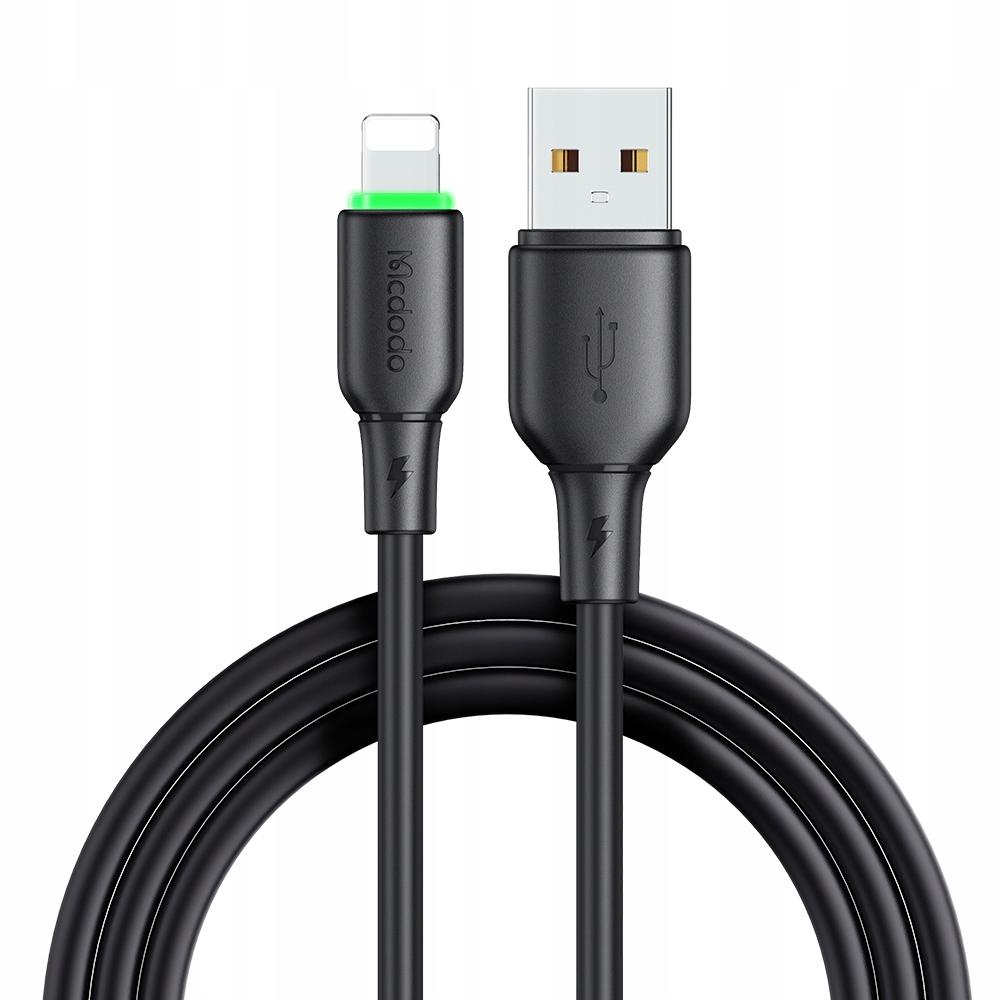 Mcdodo Зарядное устройство USB Lightning кабель для быстрой зарядки для iPhone 1M Led черный