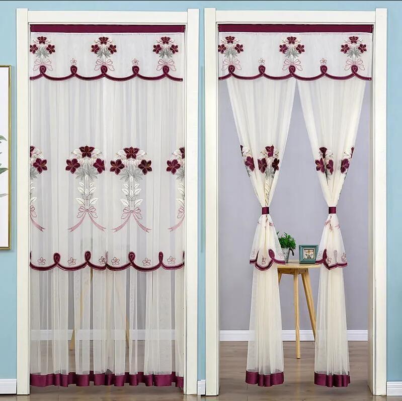 Four Season Universal Lace New Double-layer Door Curtain Gauze Curtain Curtain