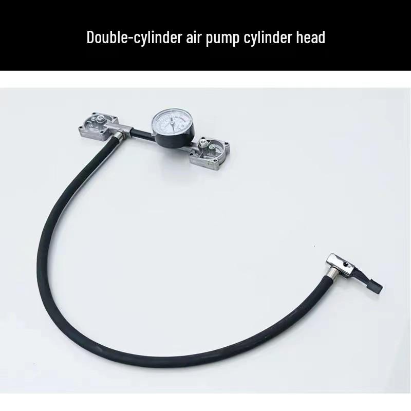Electric Car Air Pump with Pressure Gauge & Dual Cylinder Options
