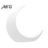 Stylish Ceramic Vase 3D Printed Moon Flower Vase, Modern Crescent Decorative Easy Care Holder Container for Living Room Table Centerpiece Durable