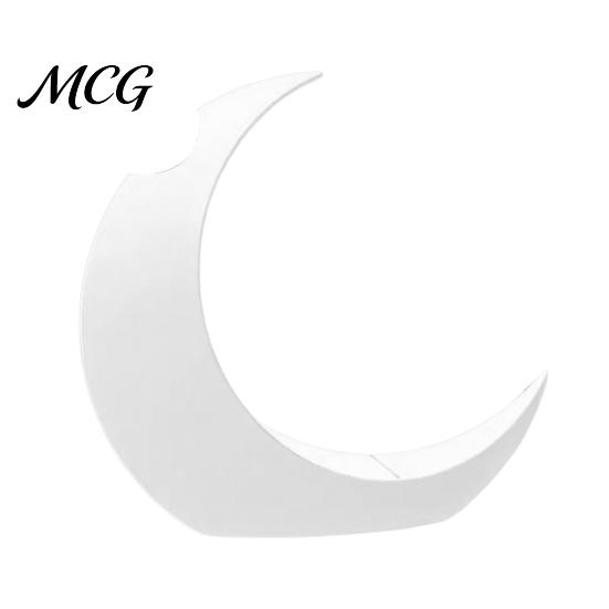 Stylish Ceramic Vase 3D Printed Moon Flower Vase, Modern Crescent Decorative Easy Care Holder Container for Living Room Table Centerpiece Durable