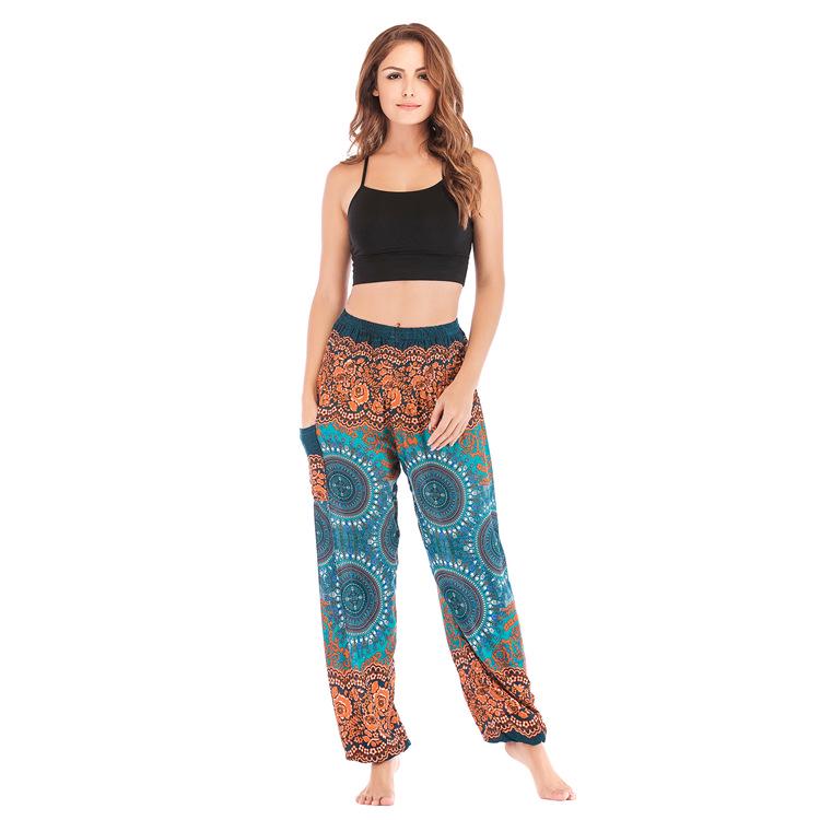 Женские вискозно-хлопковые повседневные йога-штаны гаремы