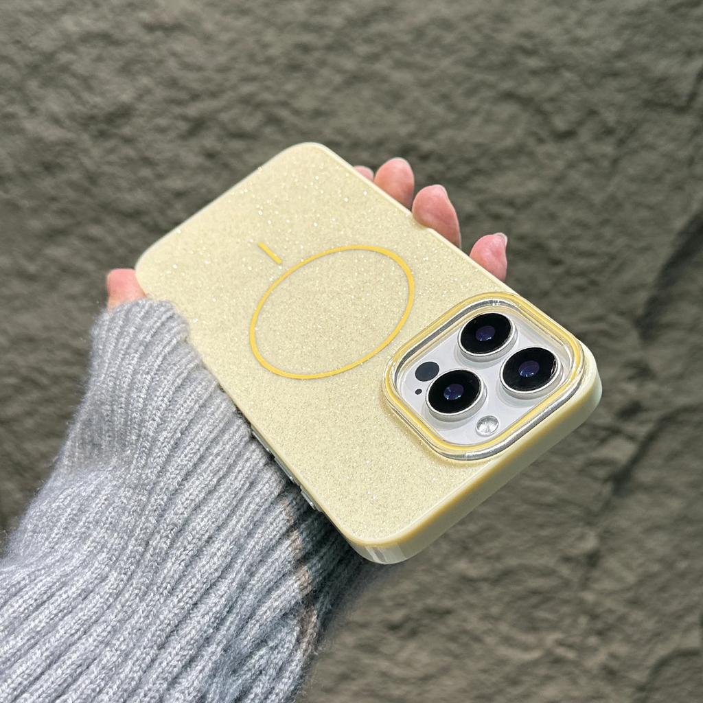 For Magsafe Glitter Bling Phone Case For iPhone 16 15 14 13 12 11 Pro Max Plus Magnetic Wireless Charging Fashion Candy Cover