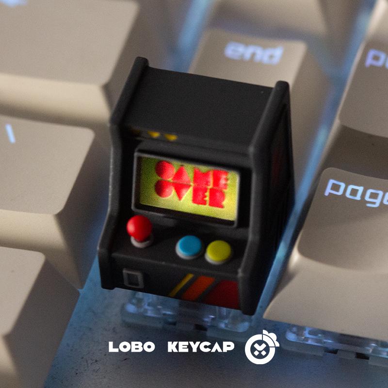 Оригинальная ретро игровая консоль Прозрачные колпачки клавиш Игровой автомат Механическая клавиатура Аксессуар Кавайный ESC Запасной колпачок клавиши Один Полимерный