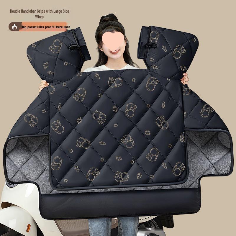 Four-Season Waterproof Windproof Plush Motorcycle Windshield Cover