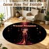 Betty Boop Personalized Round Rug Support Custom Name, Soft Home Decor Mat