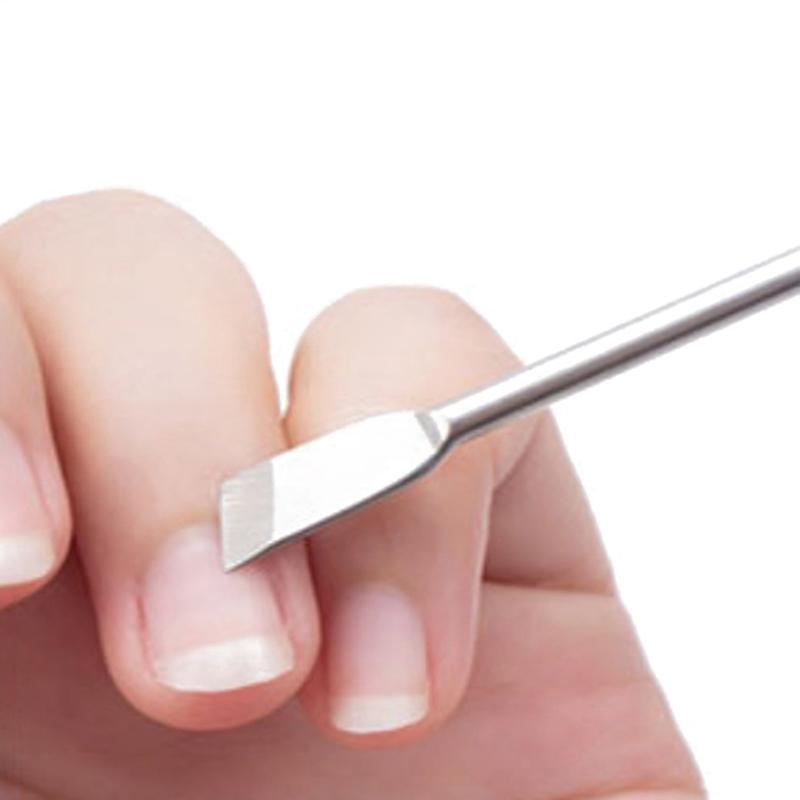 Шпатель из нержавеющей стали с двумя головками, палочка для смешивания, инструмент для смешивания тональной основы и макияжа