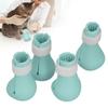 Silicone AntiScratch Cat Shoes Boots Cat Nail Cover Paw Protector for Bathing Shaving(Mint Green )