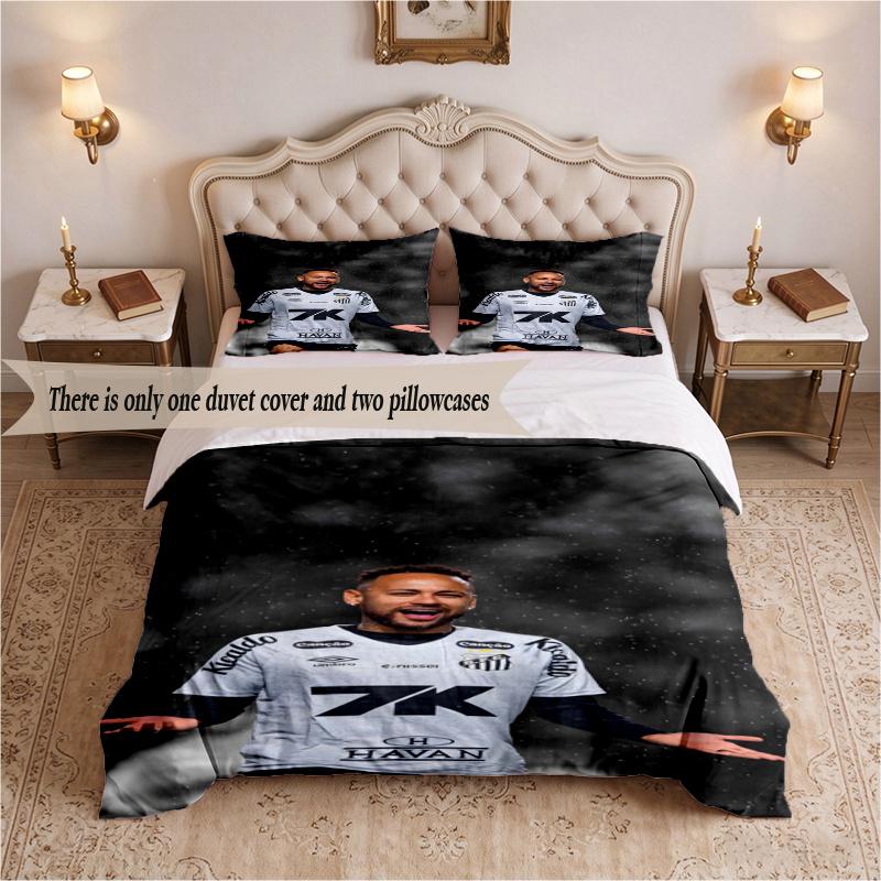 Neymar (1) Bedding Set 3 Pieces Includes 1 Duvet Cover And 2 Pillowcases Soft Bed Decor Gift