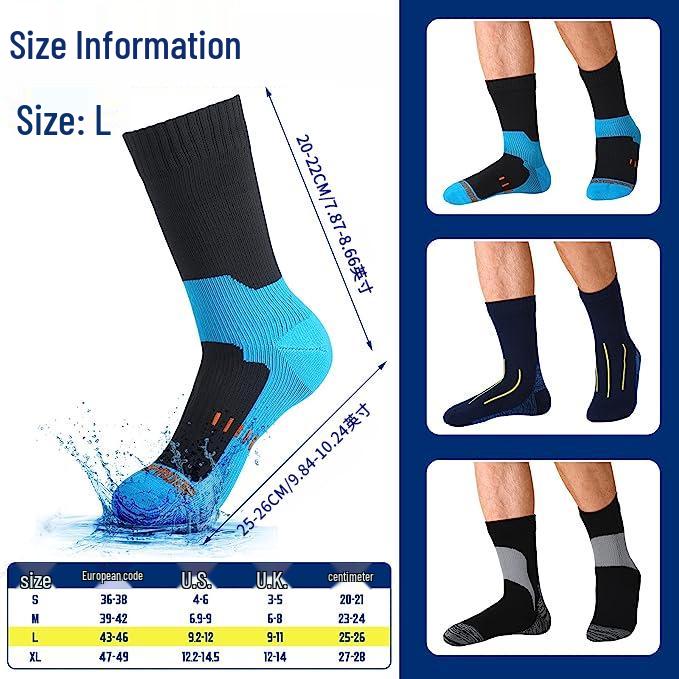 Водонепроницаемые дышащие уличные носки для кемпинга, катания на лыжах, пеших походов и дайвинга