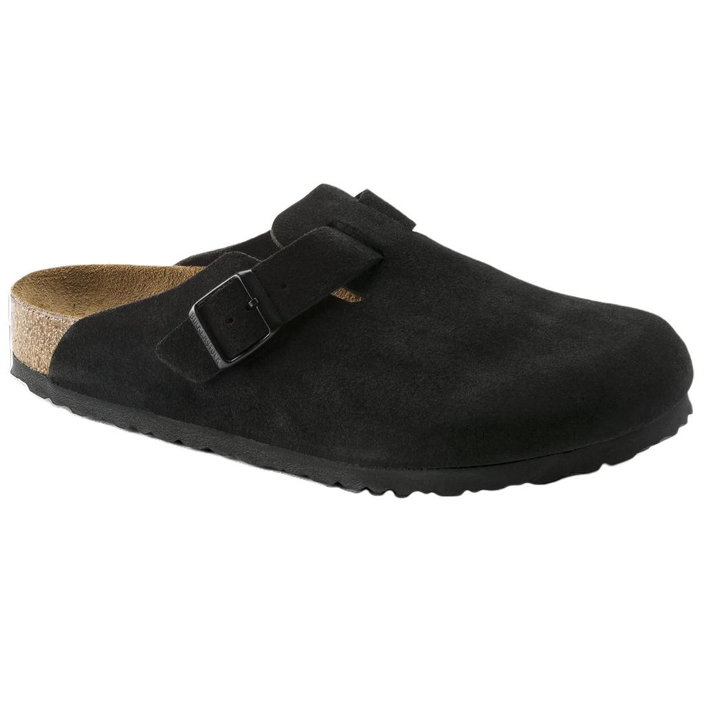 Бостон Birkenstock Мягкая стелька Замша 'Черный' 0660471