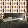 Retro wallpaper with pastel pattern for living room and bedroom 50x1000