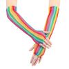 Rainbow Fishing Net Gloves Highly Elastic Long Gloves Hot Sale Hollow Mesh Gloves Sexy