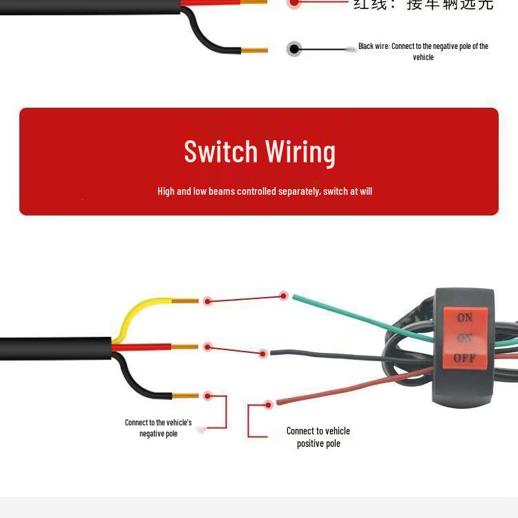 12V Светодиодный прожектор дальнего света для электрического мотоцикла и трицикла