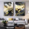 Abstract Black With Gold Canvas Painting Wall Art Modern Nordic Posters And Prints For Living Room Home Decoration