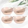 Set of 4 Earth-Friendly Multipurpose Bowls for Kitchen with Spoons | 750 Ml | Made with Rice Husk Biocomposite| Microwave Safe Bo