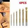 6PCS High Speed Steel Plated with Titanium, Beaver Saw Drill. Wood, Drywall, Plastic, Even Metal. Grab Any Shape