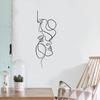 Wall Ornament Minimalist 3D Face Line Art Silhouette Wall Hanging Iron Abstract Craft for Home Decoration
