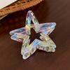 Colorful Hollow Five-Pointed Star Shark Clip Simple Transparent Hairpin Sweet Temperament Girls Hairpin Hair Accessories