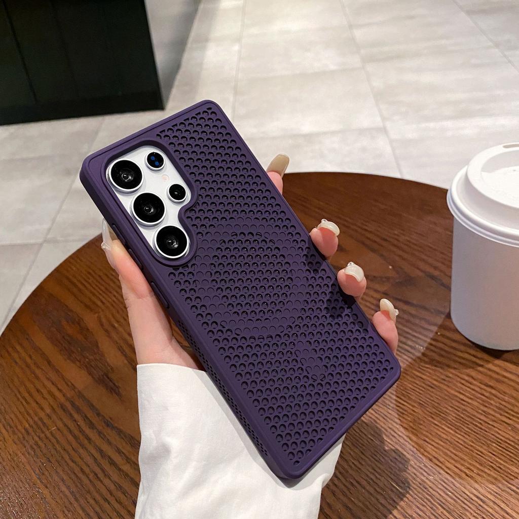 Охлаждающая сетка в виде пчелиных сот, подходит для Samsung S25 Ultra, чувствительный к коже магнитный чехол для телефона S24 Ultra, противоударный защитный чехол