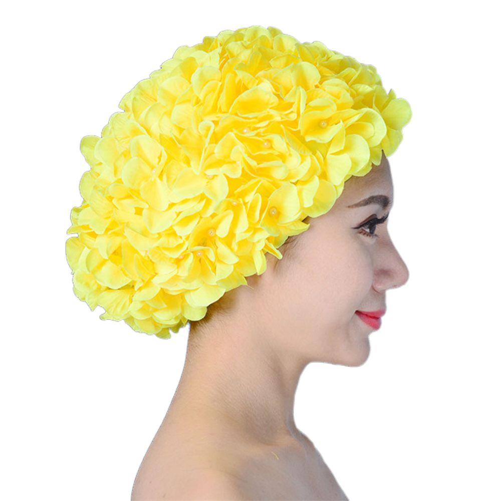 Free Size Vintage Style Diving Cap Swimming Cap Swimming Hat Beach Swimming Cap Flower Swimming Cap