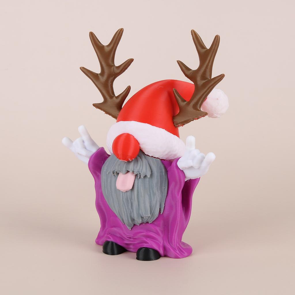 3D Printed Assembled Deer Antler Dwarf Figurine Model Toy