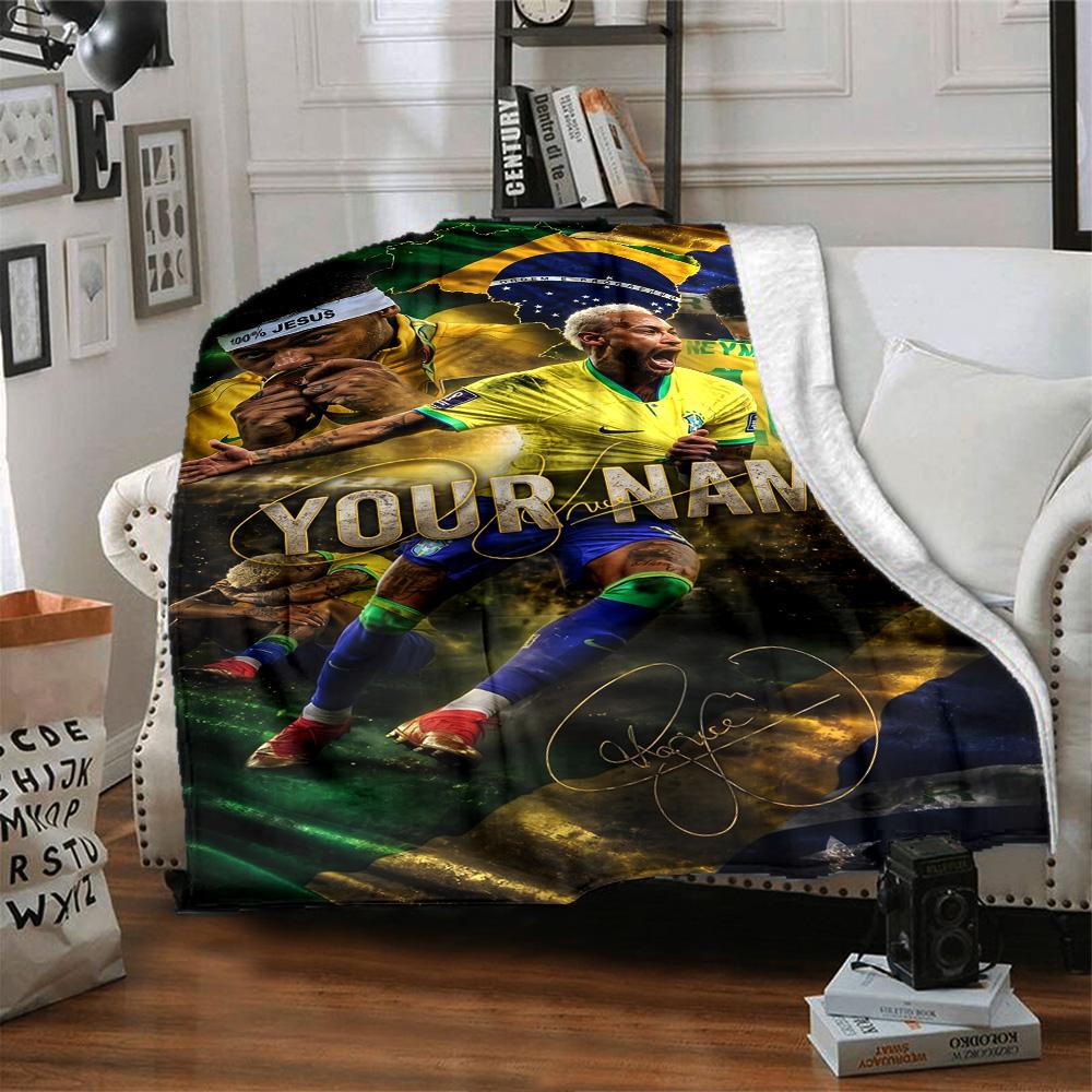 Neymar Energy Poster Blanket Warmthful Decor Perfect For Picnics Office Chair Livingroom For All Occasions Modern Style Gift For Travel Home Birthdays