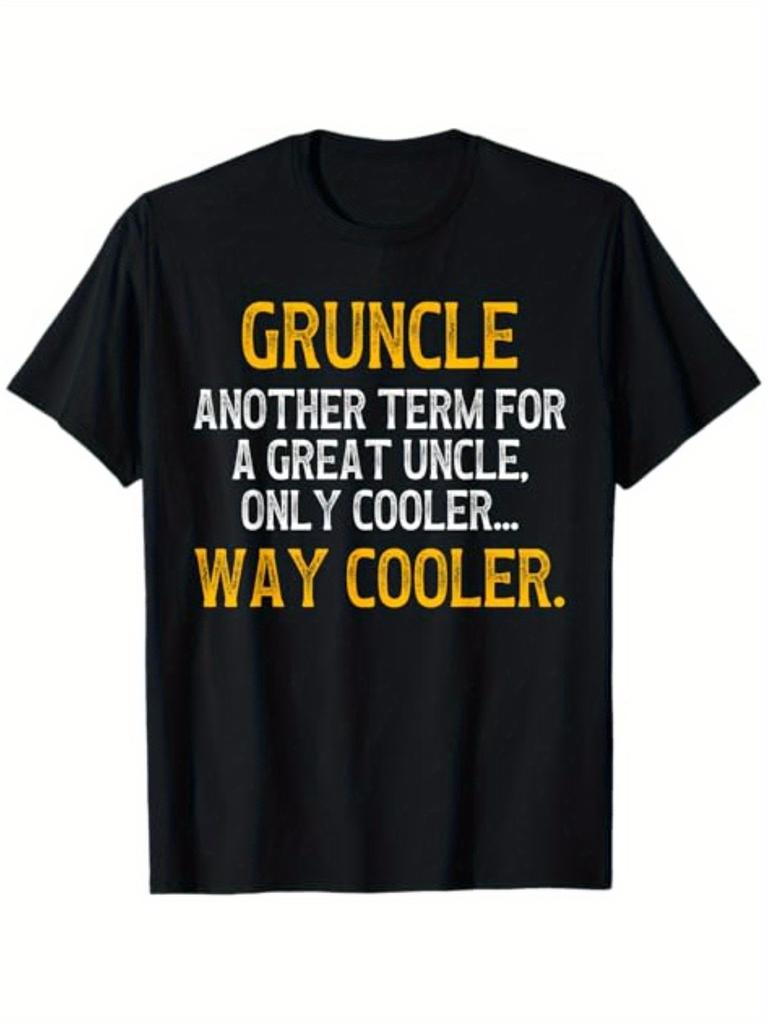 Funny 'Way Cooler' Great Uncle T-Shirt - Black Cotton Tee, Perfect Gift for Men & Women, Ideal for Birthdays & Holidays,