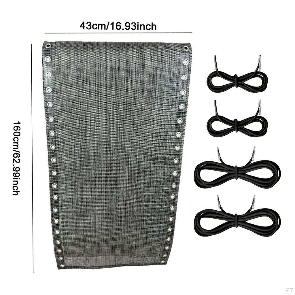 Chair Replacement Fabric Folding Lounge Repair Cloth Breathable with 4Pcs Cords
