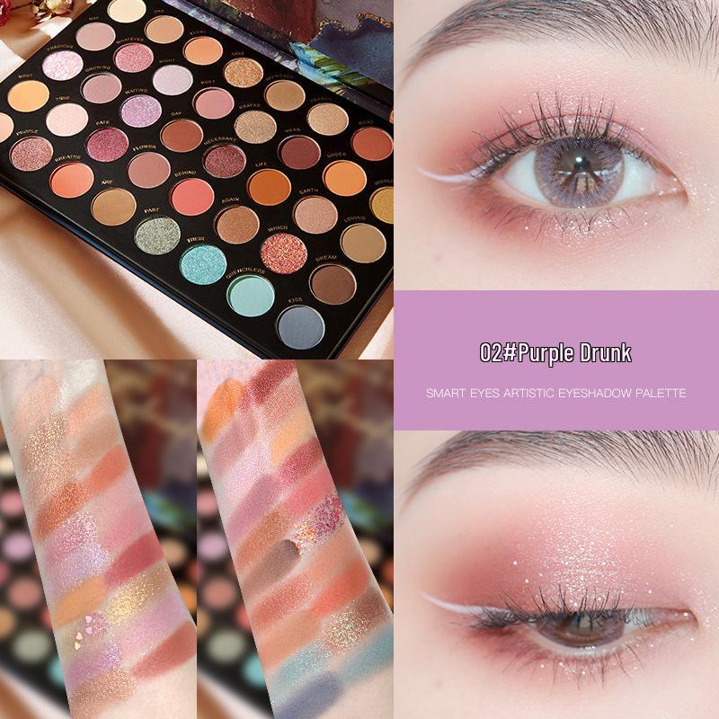 Палетка теней для век в 40 оттенках земли: Матовые, мерцающие и глиттерные оттенки для стойкого, универсального макияжа