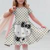 3D-печатное платье Sanrio Hello Kitty Модный мультяшный узор Милое платье с коротким рукавом Косплей Одежда для девочек-подростков Одежда Kuromi Милое