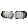 1Pair Grilles For BMW E39 5-series 525 530 535 540 M5 1998-2003 Front Chrome Black Grille Grill Replacement Car Exterior Parts